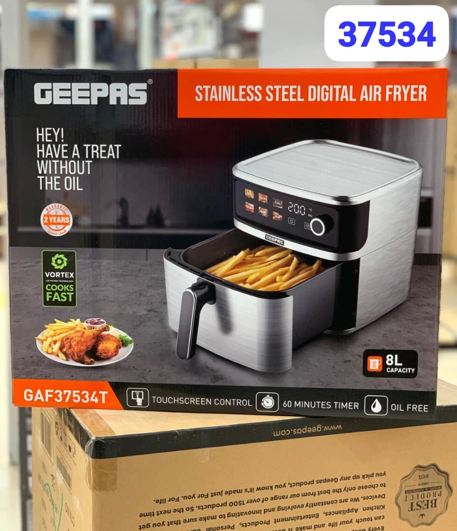 سرخ کن 8 لیتری بدون روغن جی پاس مدل Geepas GAF37534T